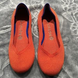 Rothy's The Flat Orange and Blue Stripe Persimmon.